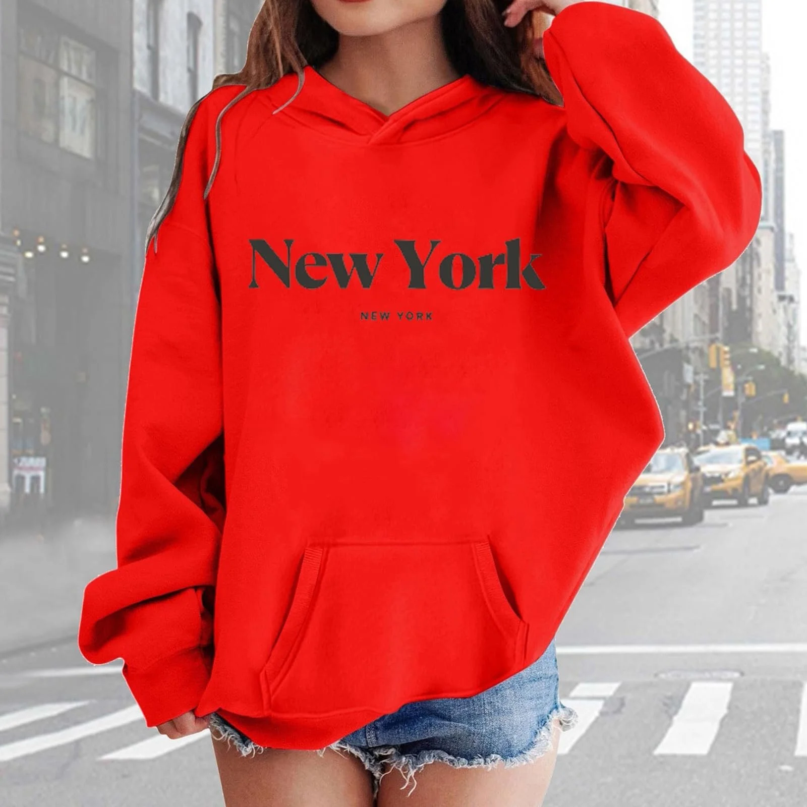 Худі з капюшоном на блискавці для дівчинки, великого розміру, фото №3