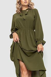 Платье нарядное цвет хаки 204R601 synthetic.ua - Фото 1