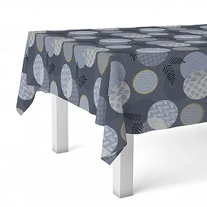 Скатертина Martina Home Lentils 220 см x 140 см клейончаста Синя - Фото 1