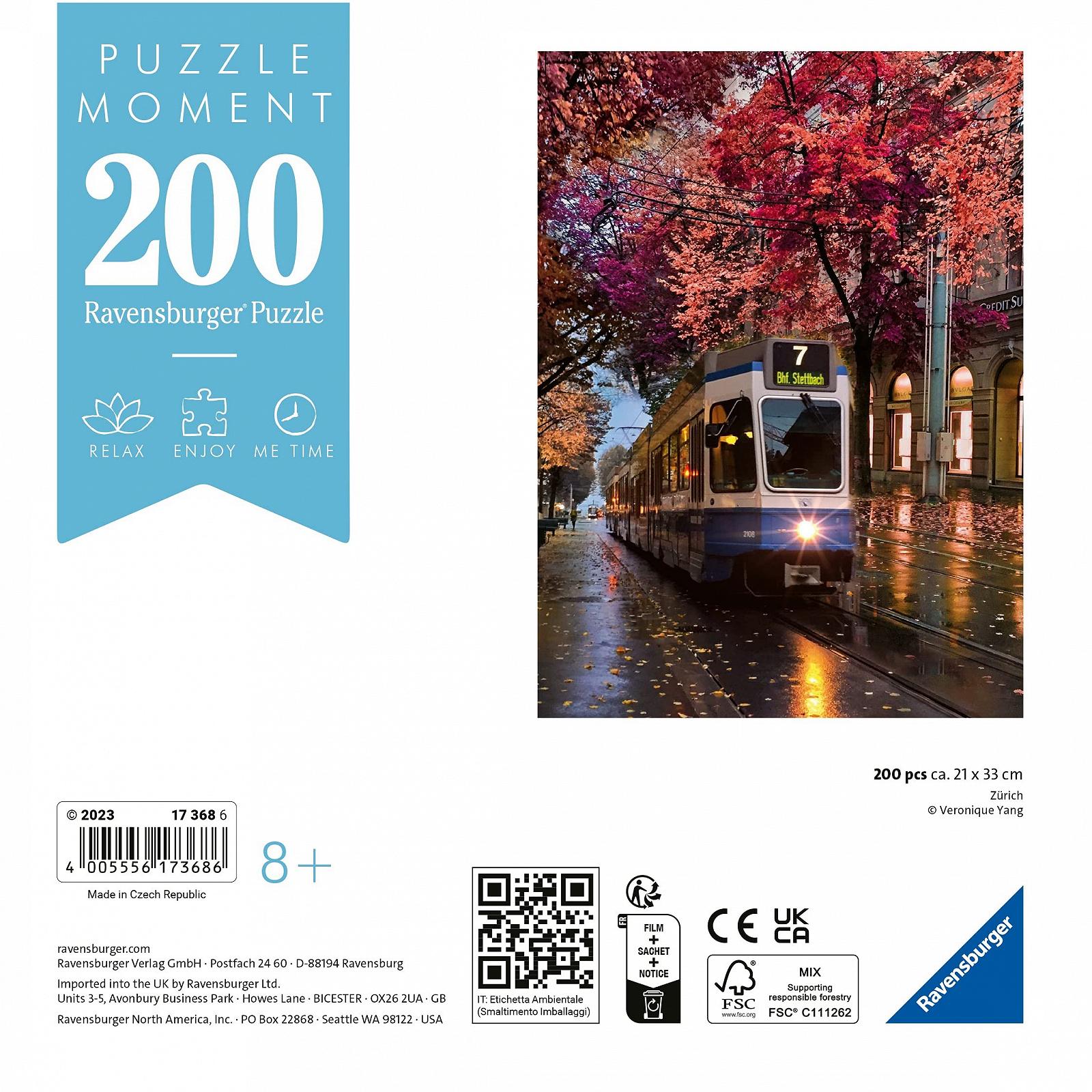 Пазл Ravensburger Puzzle Moment 17368 Zurich 200 элементов для взрослых и детей от 8 лет, фото №4 Пазл Ravensburger Puzzle Moment 17368 Zurich 200 элементов для взрослых и детей от 8 лет, фото №4