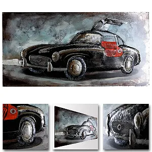 Металлическая картина Mercedes 300SL 3D Effect 120 x 60 x 6 см synthetic.ua - Фото 1