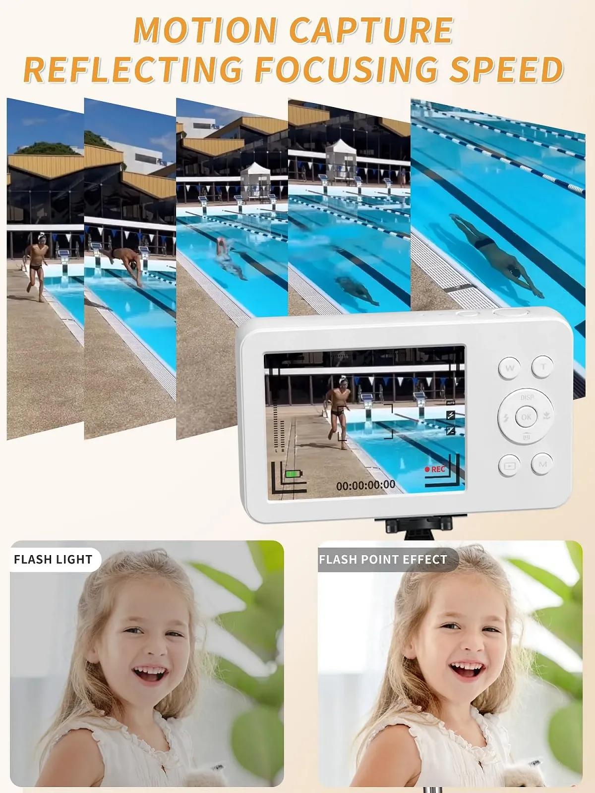 Цифрова фотокамера Mutrain X10 1080P 32G White, фото №6