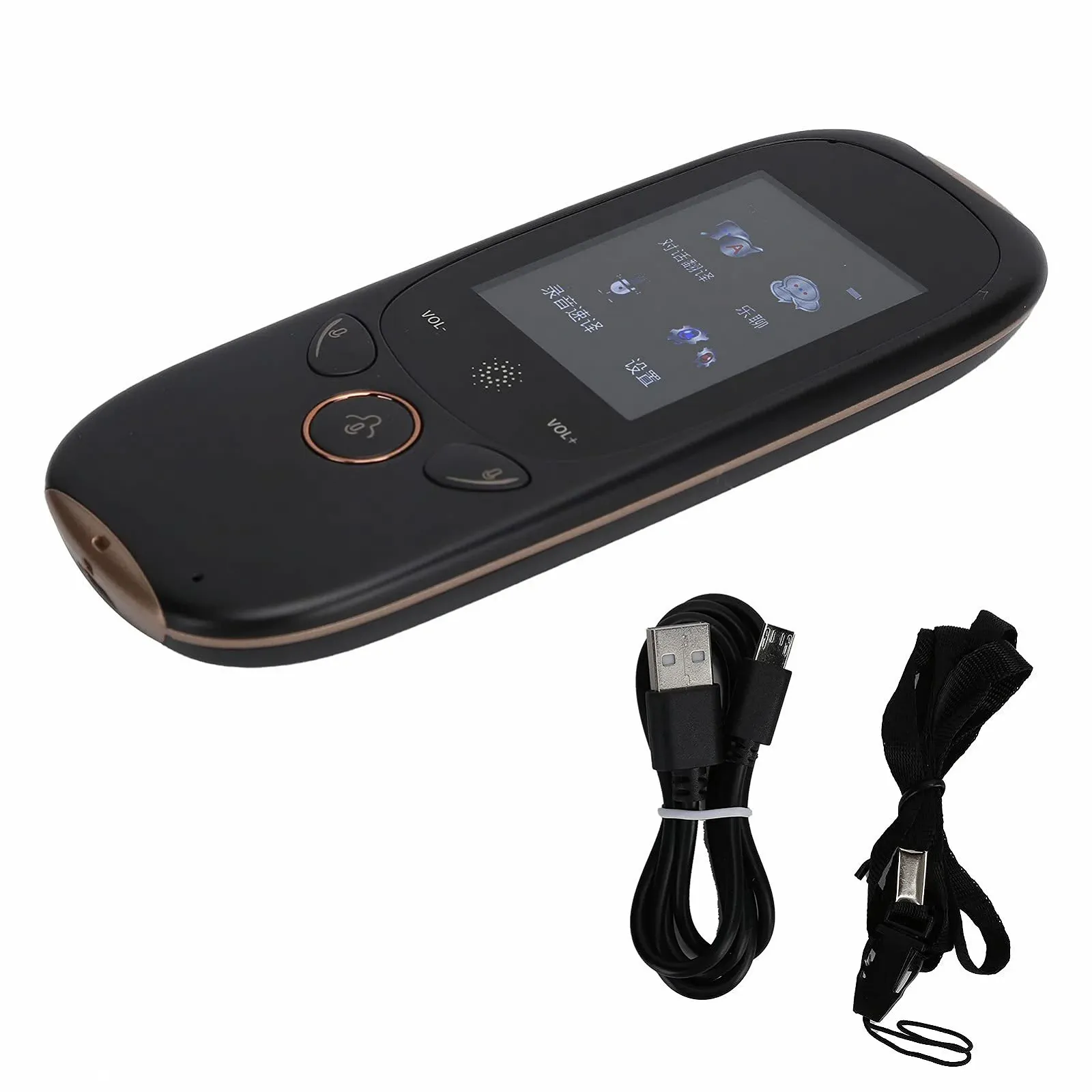 Перекладач Goshyda 4.0BT 2.4G з USB кабелем для зарядки для бізнесу Чорний, фото №1