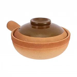 Купить Глиняный горшок Traditional Clay Pot с крышкой керамический 850 мл с боковой ручкой жаропрочный - Фото 1 Глиняный горшок Traditional Clay Pot с крышкой керамический 850 мл с боковой ручкой жаропрочный - Фото 1