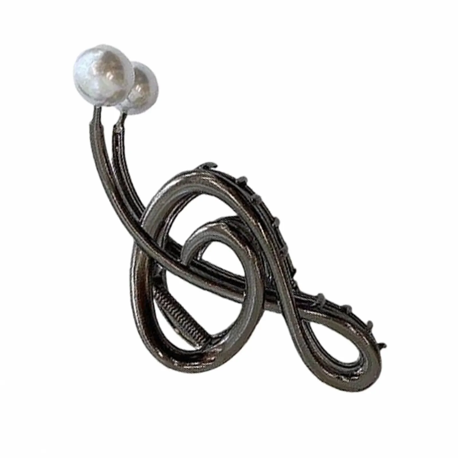 Металлическая заколка для волос с музыкальной нотой, фото №8