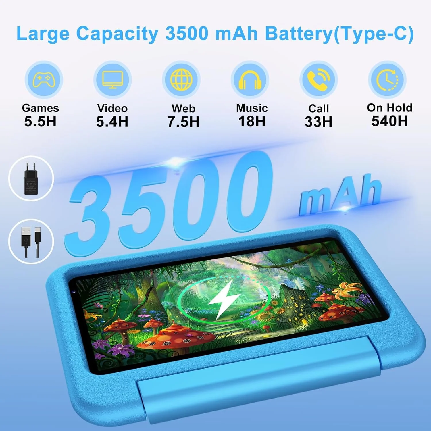 Планшет 7" DEERTIME E10 4+6/64Gb 5G 8 ядер Android 14 3500 mAh Чорний, фото №4 Планшет 7" DEERTIME E10 4+6/64Gb 5G 8 ядер Android 14 3500 mAh Чорний, фото №4