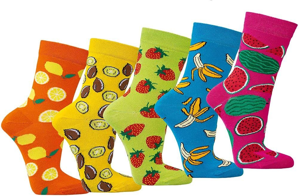 Шкарпетки WOWERAT Жіночі та підліткові з кольоровими фруктами Набір з 3 пар (Розмір 35-38, асорті), фото №1
