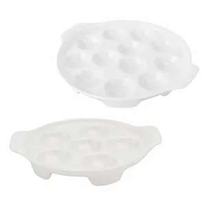 Форма для запікання равликів Ciieeo 2 шт. 6 та 12 отворів біла - Фото 1
