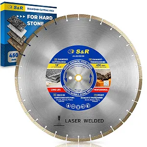 Купити Алмазний відрізний диск S&R / 450 x 25,4 мм / Срібний - Фото 1 Алмазний відрізний диск S&R / 450 x 25,4 мм / Срібний - Фото 1