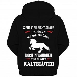 Дитяча куртка з капюшоном Cold Blooded Horses Sayings (з принтом на спині) - Фото 1