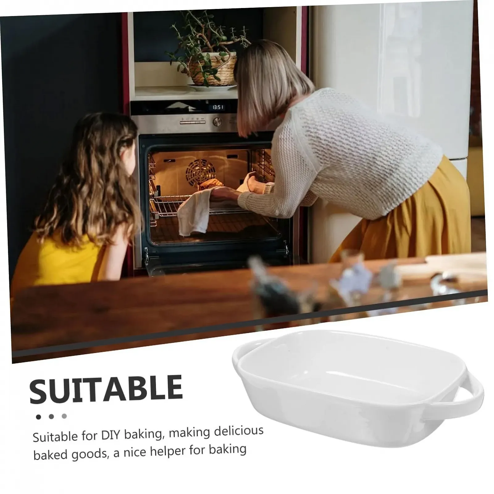 Форма для выпечки Gatuida керамическая прямоугольная термостойкая с перфорацией, фото №8