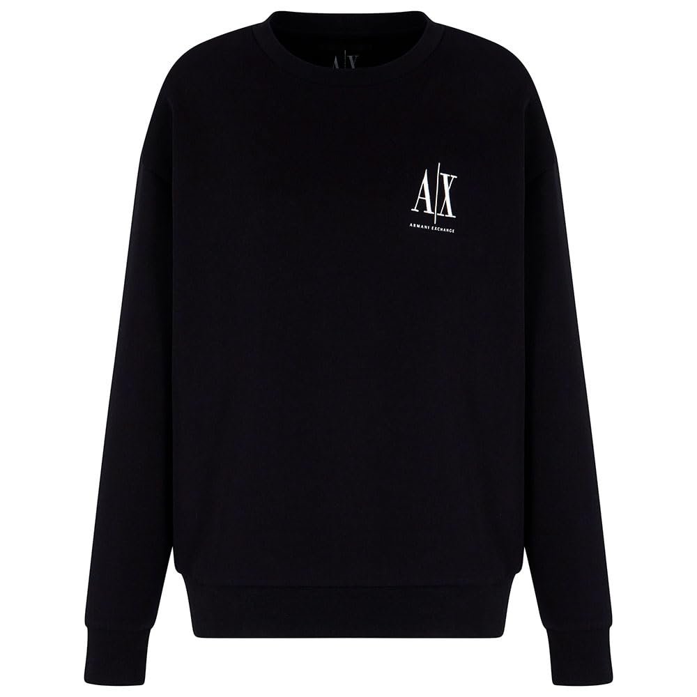 Женский свитшот Armani Exchange Icon Project с вышитым логотипом и круглым вырезом горловины, фото №3