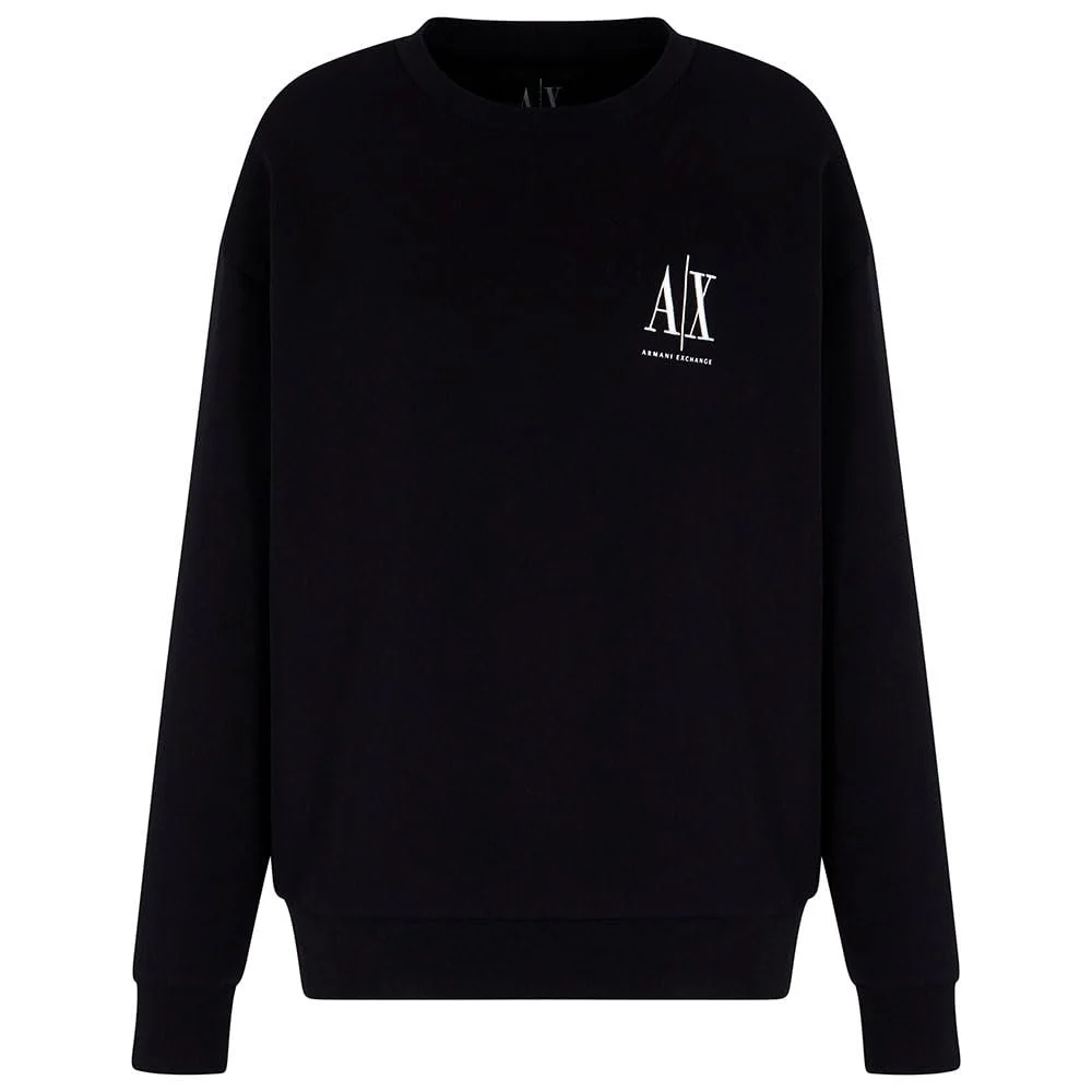 Жіночий світшот Armani Exchange Icon Project з вишитим логотипом та круглим вирізом горловини, фото №3