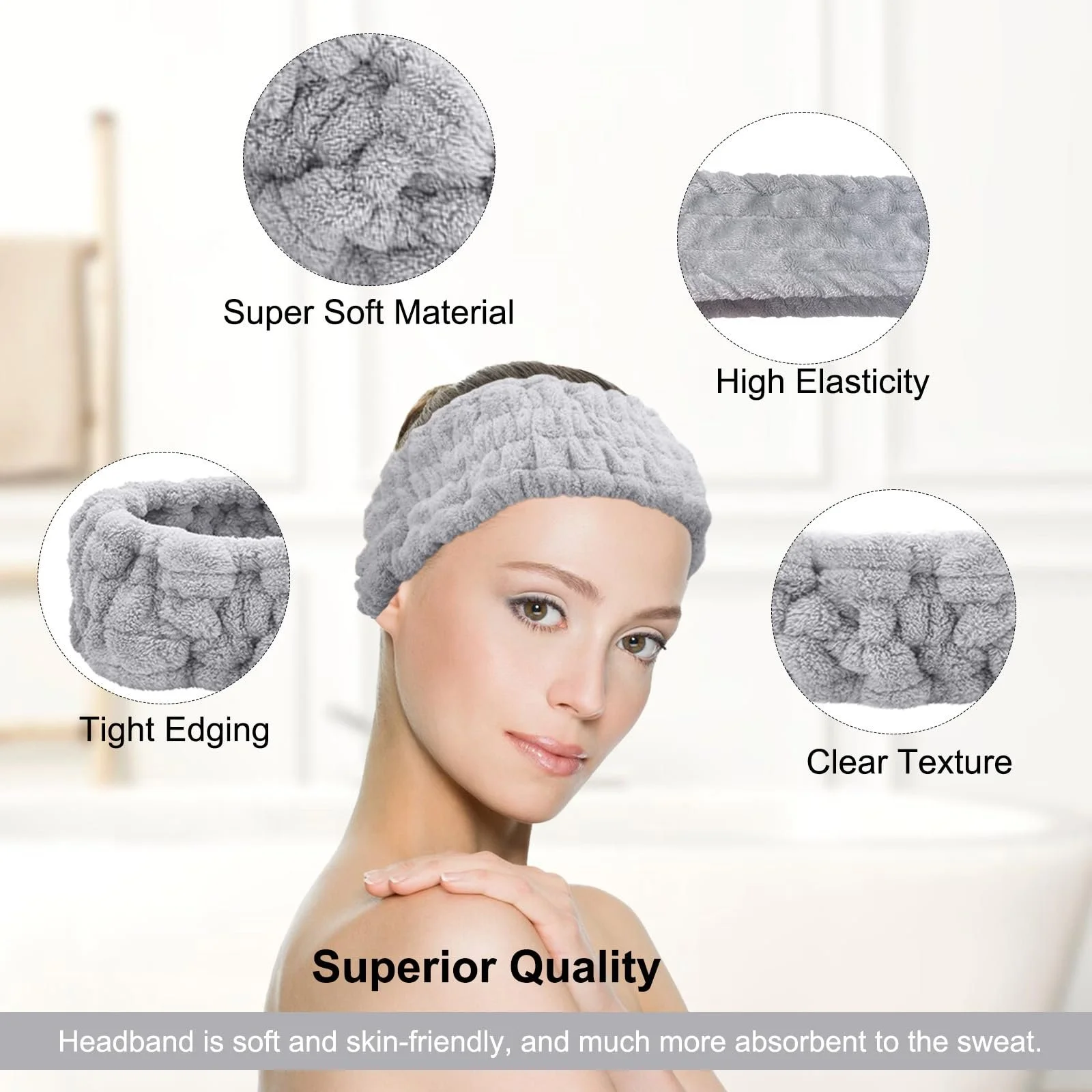 Пов'язка на голову для спа процедур KEYRI, фото №3