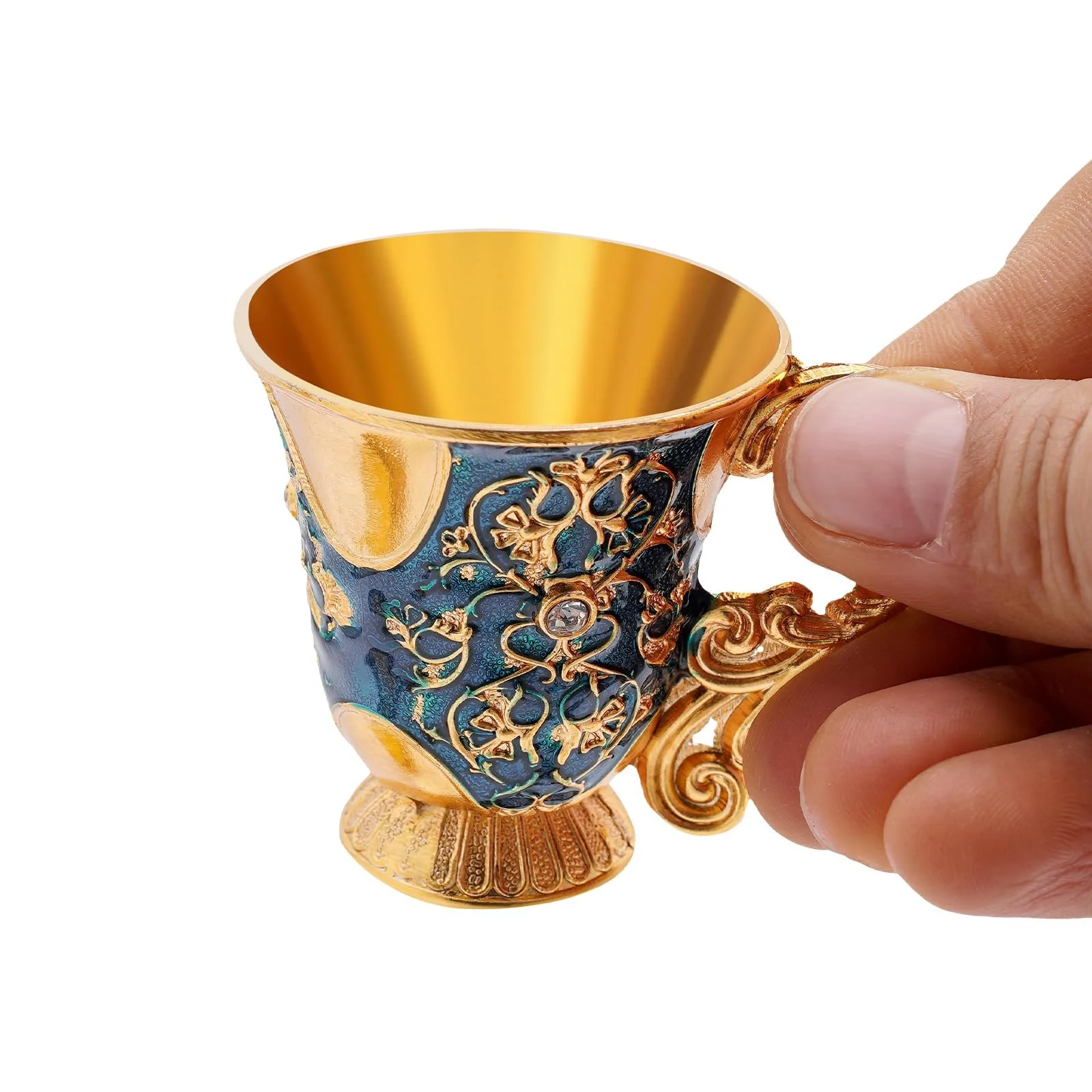 Вінтажний Набір для Турецької Кави, Турецький Чайний Набір з Підносом і 6 Чайними Склянками, фото №6