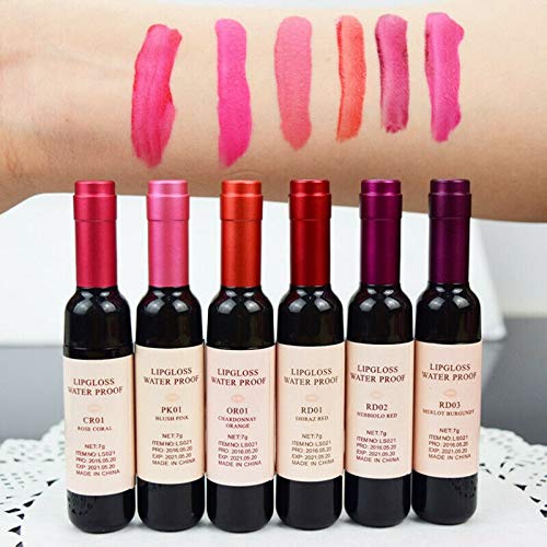 Блеск для губ CR01 Make-Up Wine Bottle Lip Tint Глэйз жидкая водостойкая долговечная 7 г, фото №3