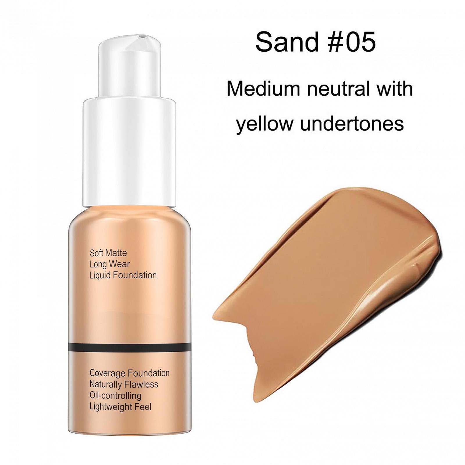 Тональний крем Повне покриття Коректор Рідкий тональний крем Матове контроль олії 105 Пісок, фото №2