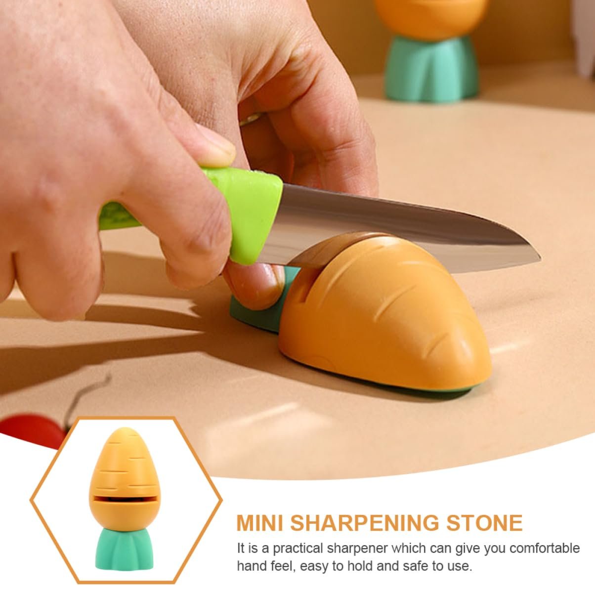 Набор точилок для ножей Cartoon Carrot 4 шт. многофункциональный нековзкий, фото №5