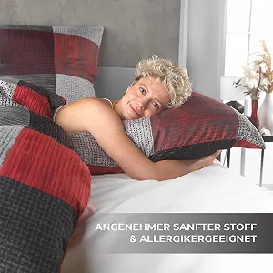 Комплект постільної білизни Kuscheli 4 предмети 2 підковдри 135 х 200 см 2 наволочки 80 х 80 см Сертифікат ÖkoTex Для алергіків Сучасний synthetic.ua - Фото 1