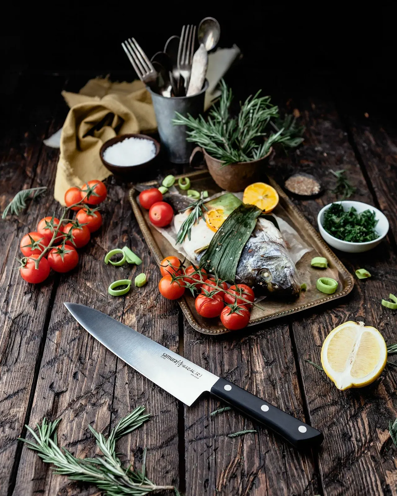 Нож кухонный Samura Harakiri шеф 208 мм (SHR-0085B), фото №7