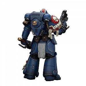 Экшн-фигурка JOYTOY Warhammer 40k Space Marine 1/18, лейтенант Тит Ультрамаринов, коллекционное издание, 12,7 см synthetic.ua - Фото 1