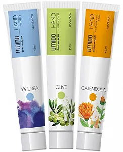 Лосьон для рук UMIDO Набор из 3 шт 45 мл | 1 x с 5% мочевины | 1 x Оливковый | 1 x Календула - Фото 1
