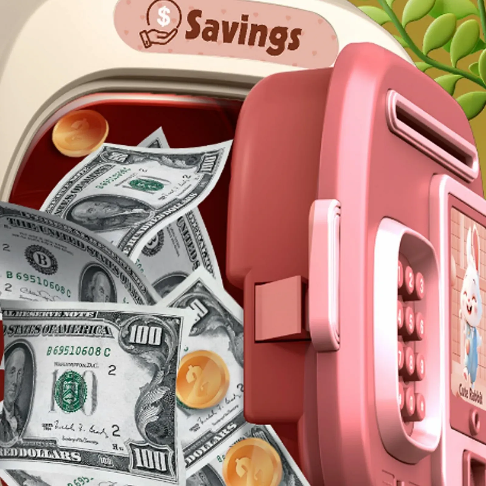 Скарбничка Smart з автоматичним купюроприймачем та відбитком пальця звукові ефекти, фото №8