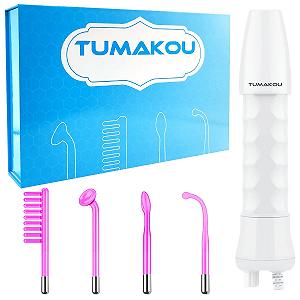 Високочастотний прилад TUMAKOU для обличчя - фіолетовий, 4 аргонові електроди - Фото 1