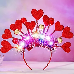 Обруч на Голову Сердце Reaky Цветок Красный - Фото 1