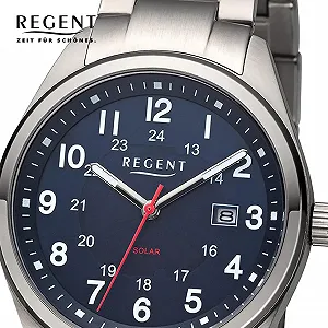 Часы REGENT Solar Titanium F-1538 Мужские Аналоговые 10 ATM synthetic.ua - Фото 1