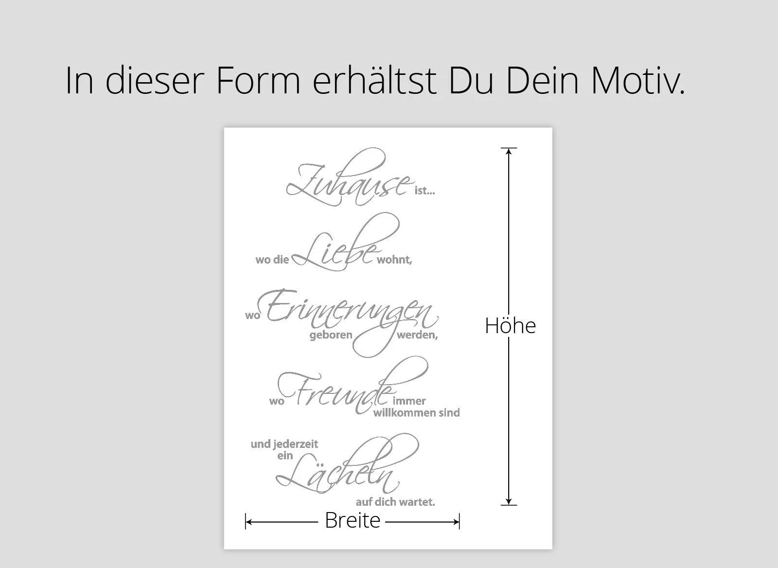 Наклейка на стену Grandora W3049 Zuhause ist wo die Liebe wohnt 76 x 125 см White, фото №4