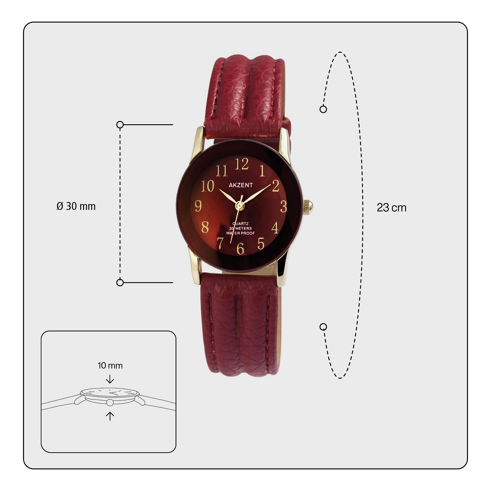 Женские часы Akzent Искусственная кожа Пряжка Аналоговый Кварц 1900273, фото №4