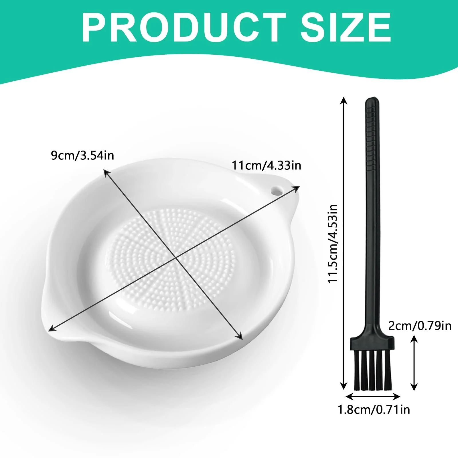 Набор керамической терки, круглый фарфоровый., фото №2 Набор керамической терки, круглый фарфоровый., фото №2
