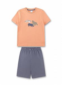 Піжама Sanetta для хлопчиків Коротка Помаранчевий - Фото 1