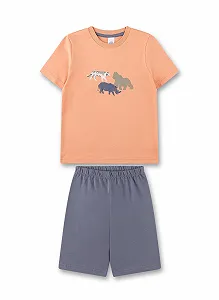 Піжама Sanetta для хлопчиків Коротка Помаранчевий - Фото 1