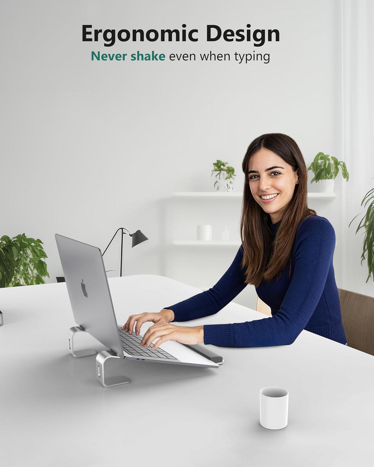 Підставка для ноутбука алюмінієва з підставкою для зап'ястя JCZT сумісна з усіма ноутбуками 25,4-43,2 см (10-17 дюймів), фото №4 Підставка для ноутбука алюмінієва з підставкою для зап'ястя JCZT сумісна з усіма ноутбуками 25,4-43,2 см (10-17 дюймів), фото №4