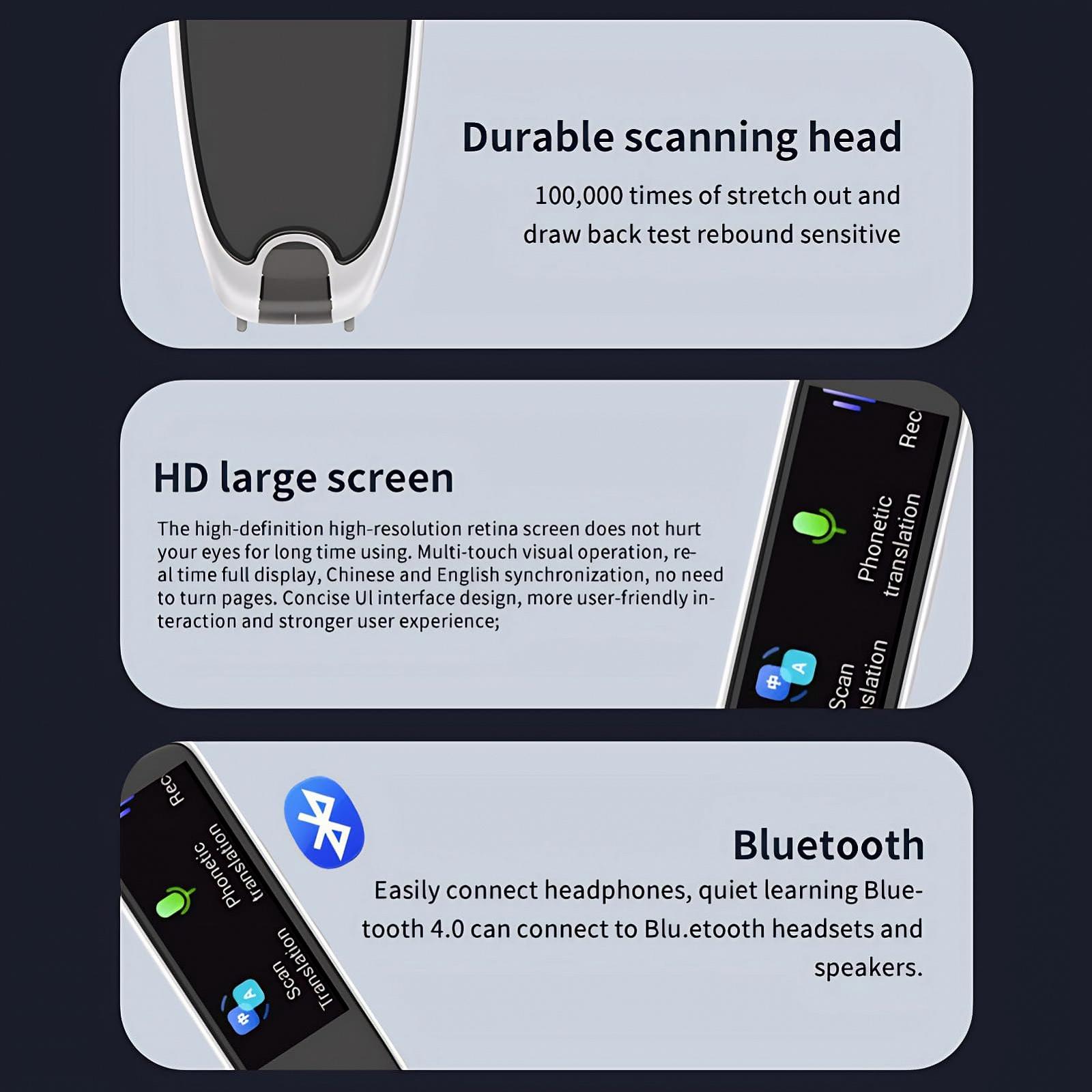 Ручка-сканер для перевода, Поддерживает онлайн перевод на 112 языков., фото №6