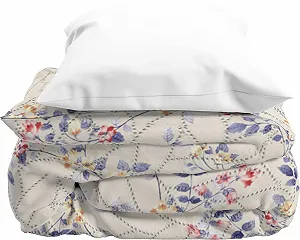 Покривало HOME ZEN HOUSEHOLD LINEN Літо Двостороннє Art Lotus 100 г Квітковий бежевий - Фото 1