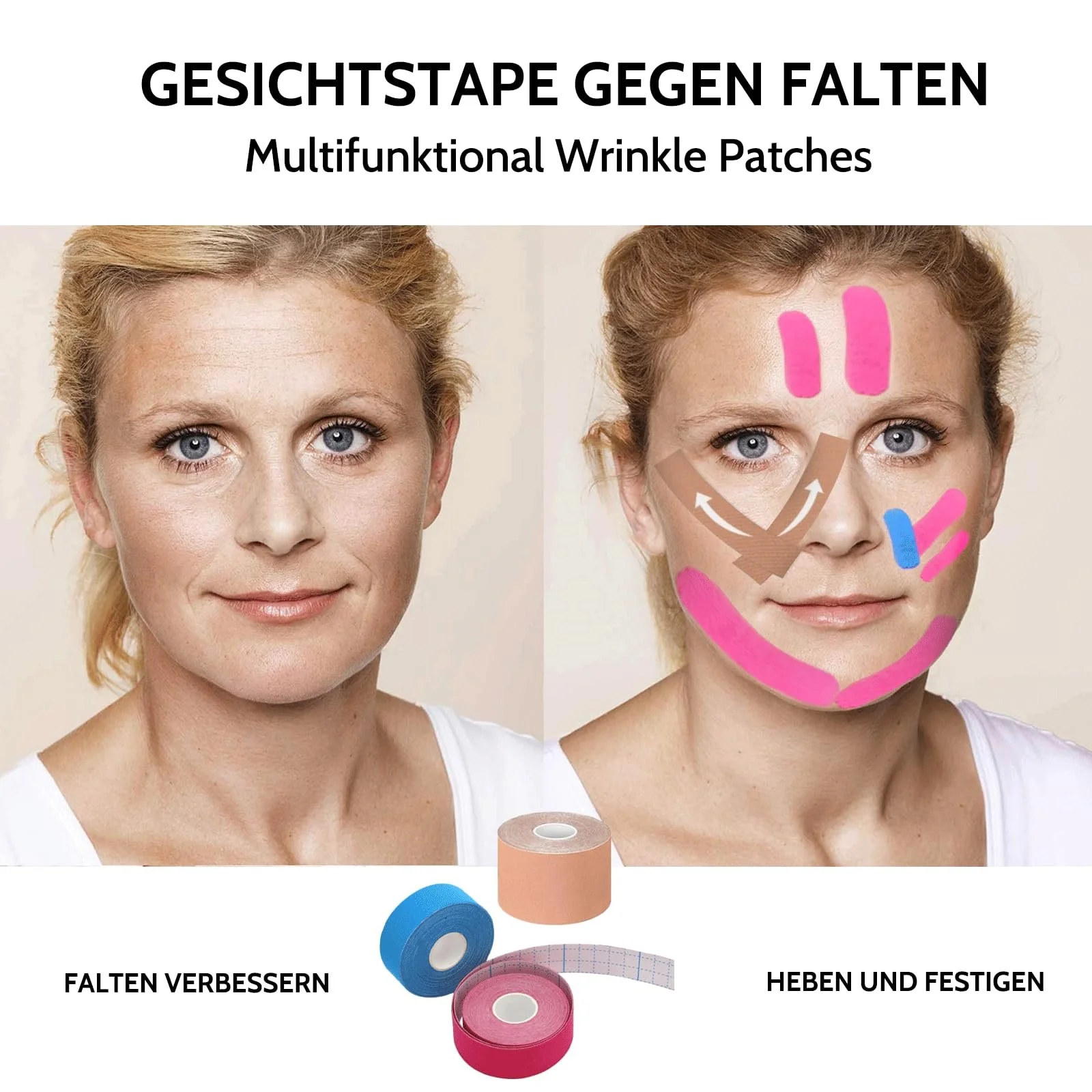 Стрічка для підтяжки обличчя Shefave, 3 рулони, фото №3