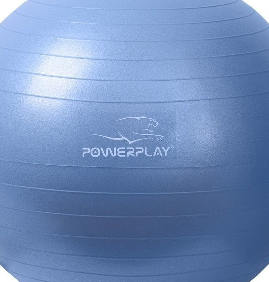 М'яч для фітнесу фітбол PowerPlay 4001 Ø65 cm Gymball Синій помпа, фото №3