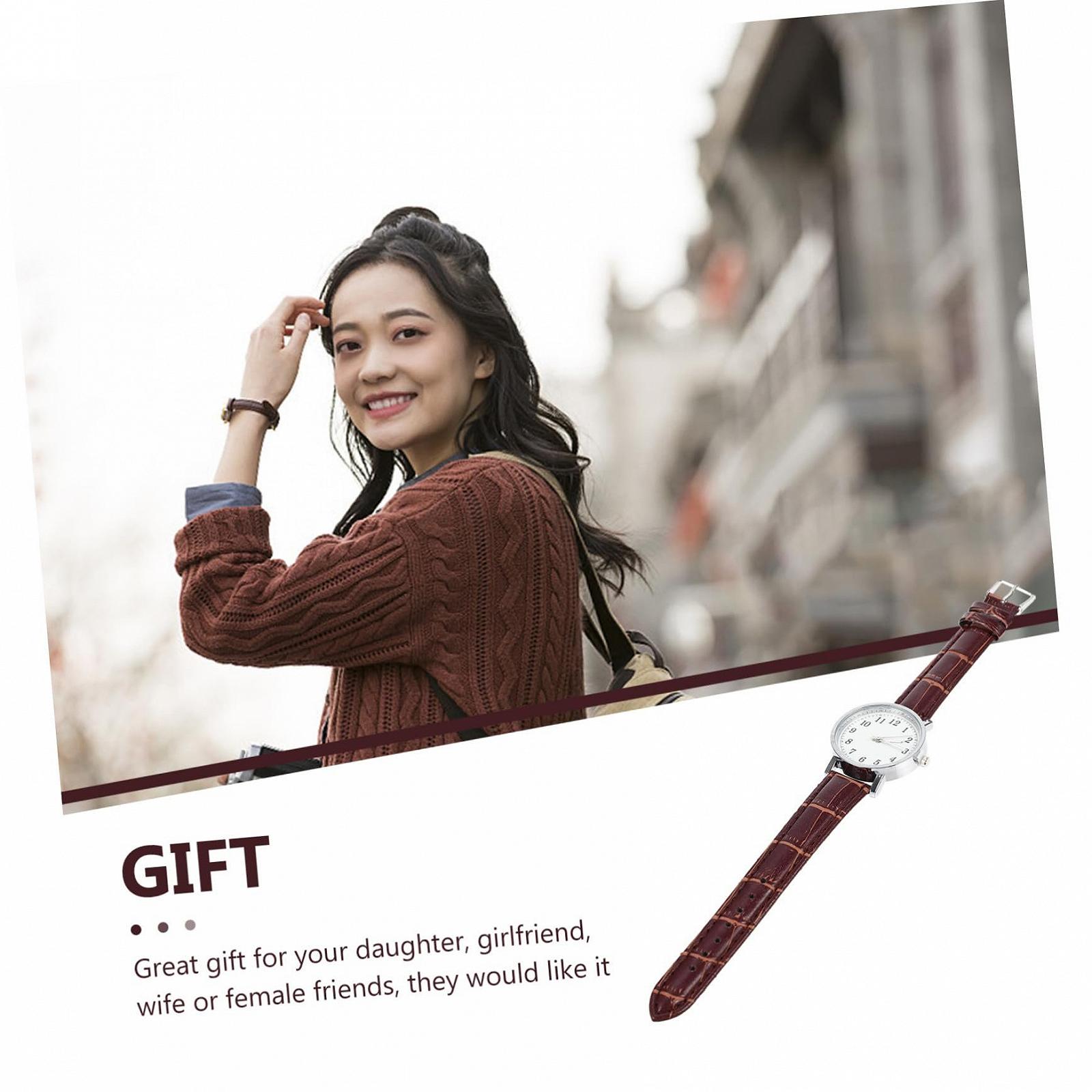 Аналоговые Женские Часы PartyKindom Коричневый Ремешок, фото №2