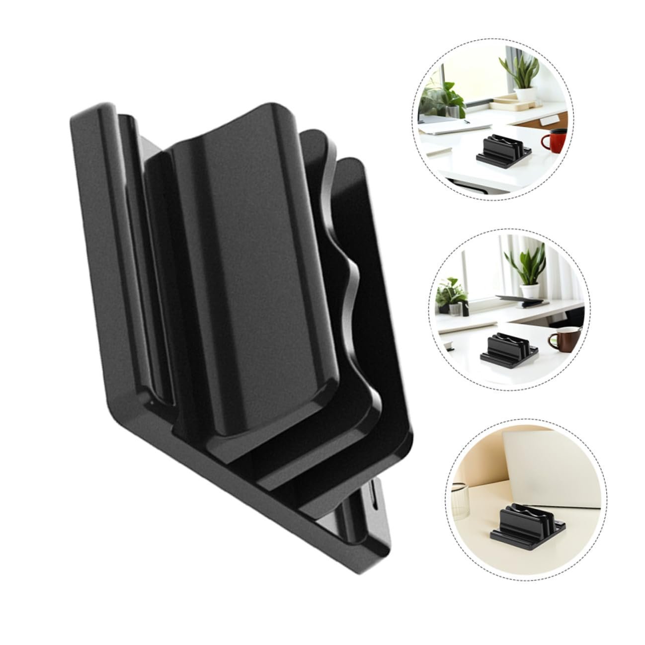 Вертикальна підставка для ноутбука з подвійним слотом, міцний настільний, фото №9