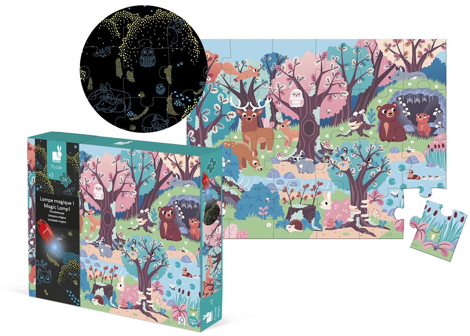 Магический пазл Janod The Forest J02653 24 элемента FSC сертифицированный, фото №1 Магический пазл Janod The Forest J02653 24 элемента FSC сертифицированный, фото №1
