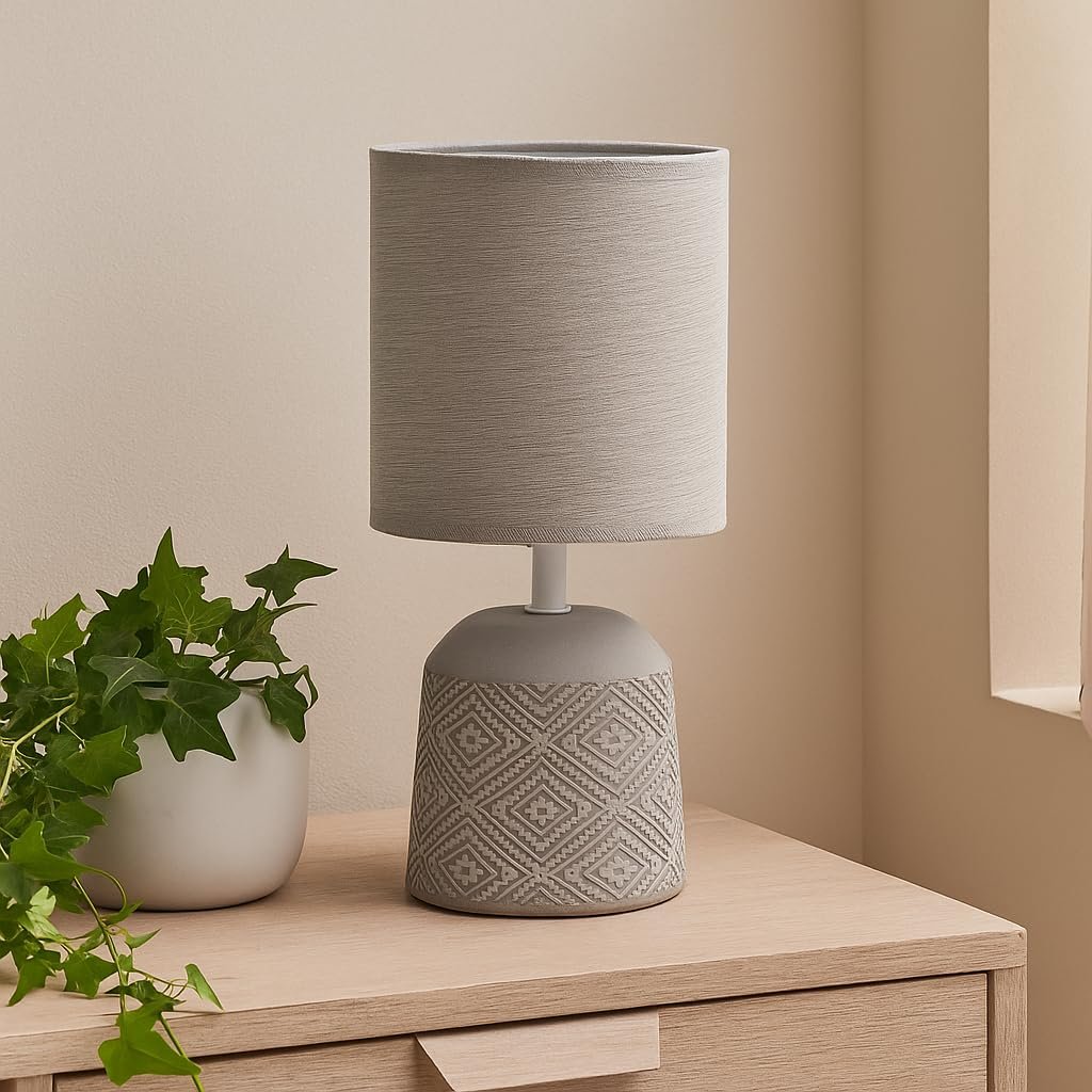 Настільна лампа Luxus Vienna H 30 x Діаметр 15 E14 Кераміка Сірий, фото №7