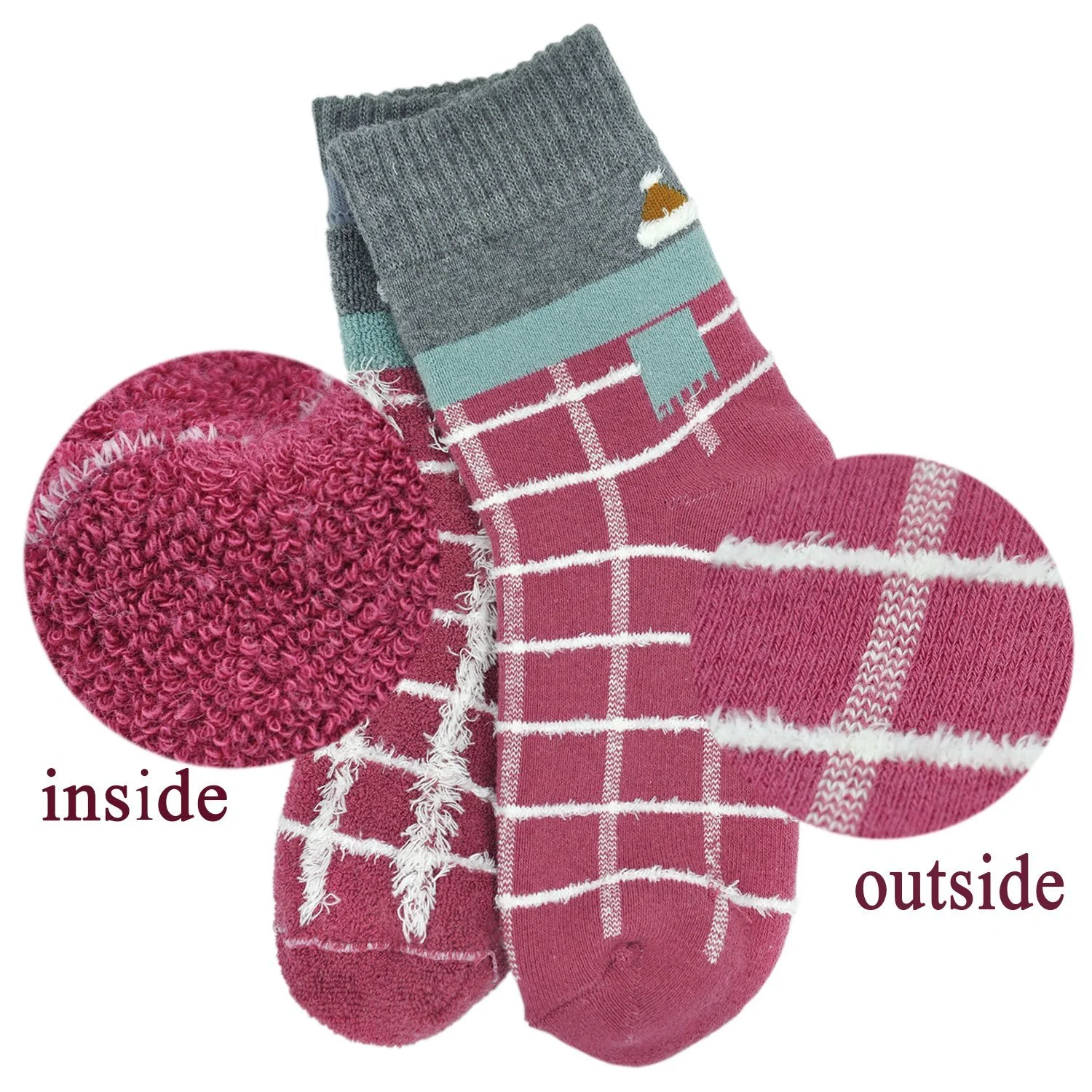 Жіночі Зимові Термошкарпетки з Внутрішньою Махровою Тканиною, 4 пари, фото №5 Жіночі Зимові Термошкарпетки з Внутрішньою Махровою Тканиною, 4 пари, фото №5