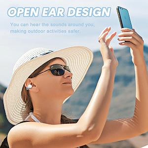 Навушники Open Ear Bone Sound Bluetooth Wireless Ear Clip Air Bone Conduction Painless Ear Clip Sports Headphones з мікрофоном Wireless для бігу тренування велоспорту спортзалу synthetic.ua - Фото 1