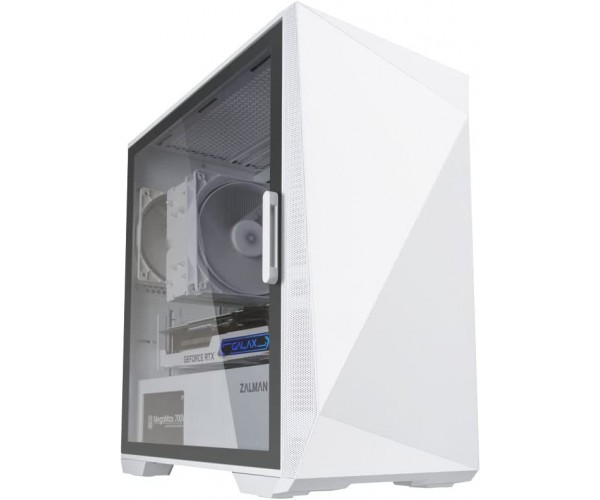 Zalman Корпус Z1 Iceberg без БЖ 2xUSB3.0, 1xUSB2.0, 3x120mm Black fans TG Side Panel mATX Whiteй, фото №1