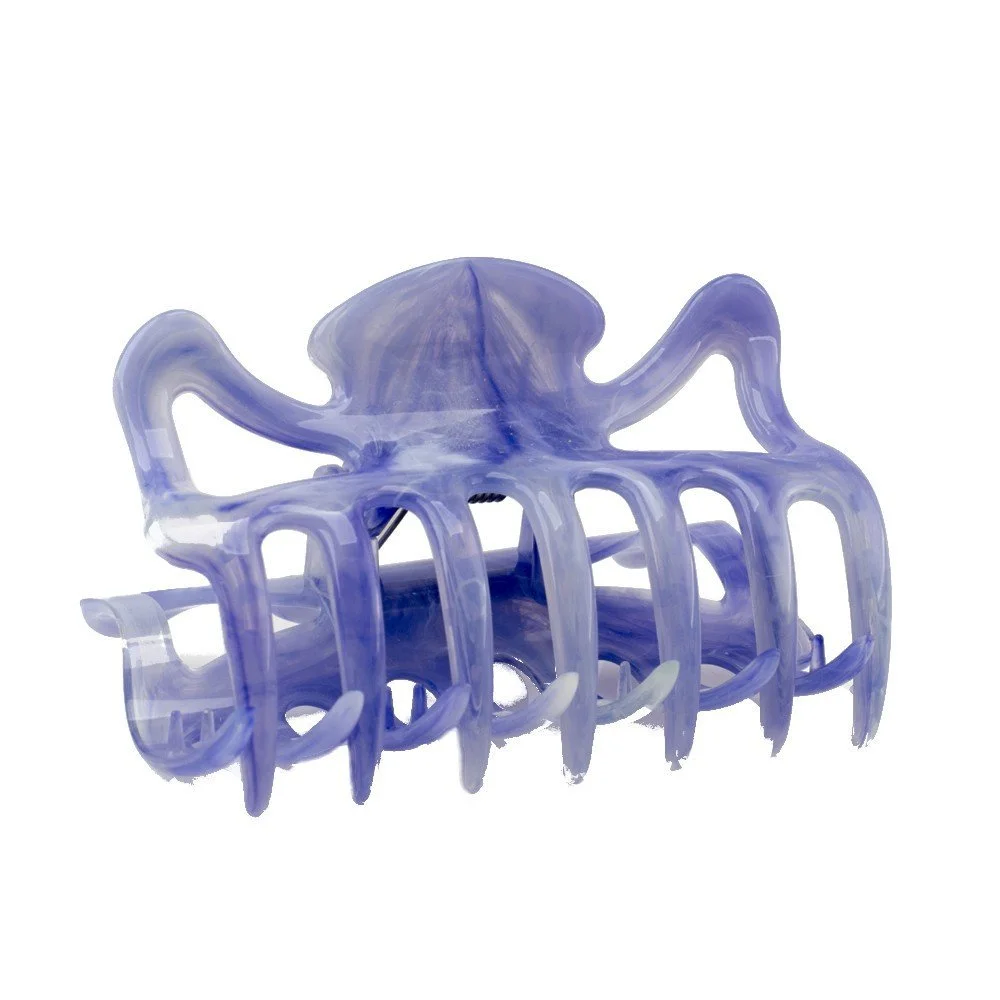 Заколка для волос для волос большая WeLoveBeads 9 см, TM33SF, голубая, фото №1