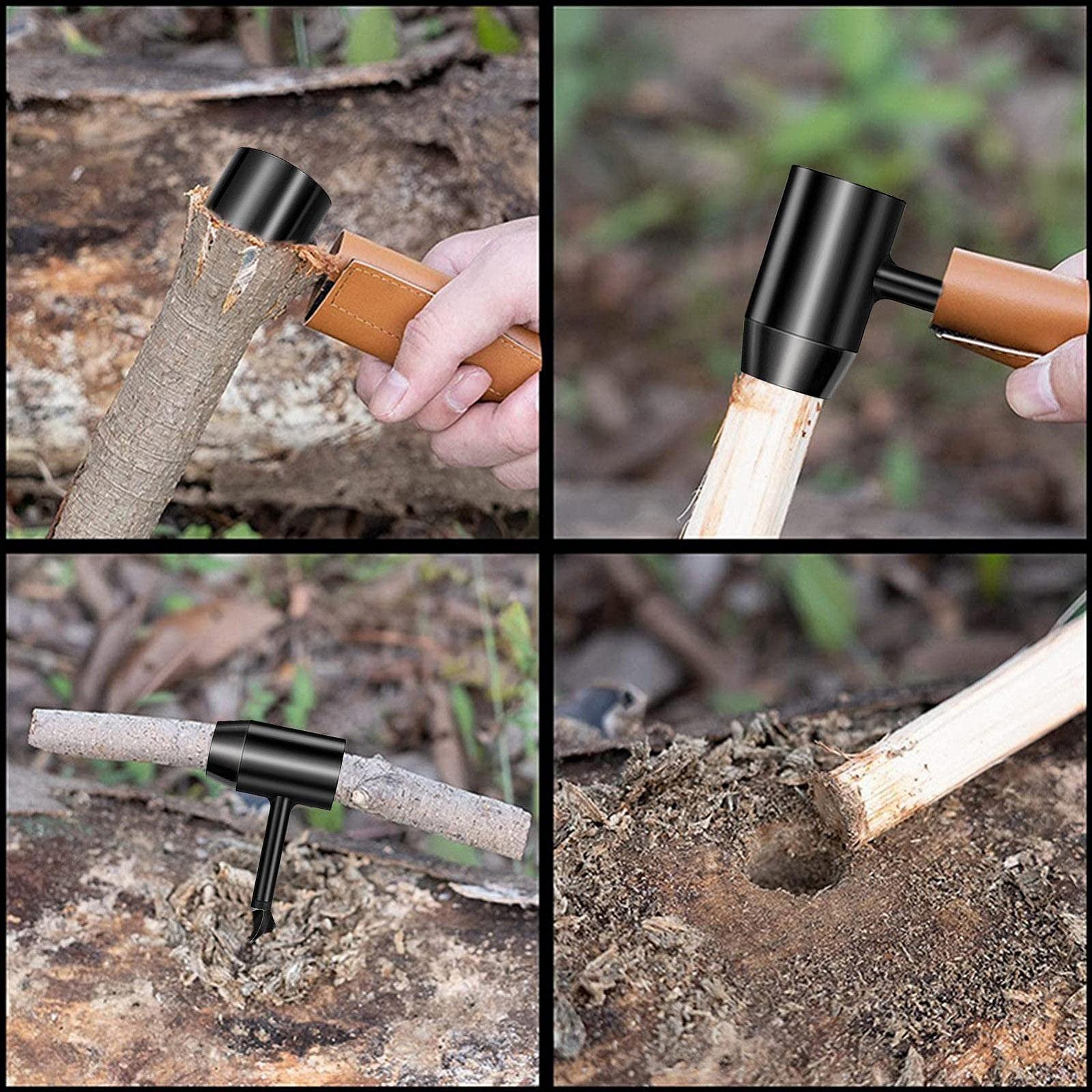 Свердло ручне змієподібне Survival Drill Scotch Eyed Auger для бушкрафта Багатоцільовий кільцевий свердло для кемпінгу, фото №3