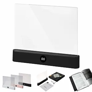 Лампа для читання книг Smart LED Book Light портативна плоска 3 кольори світла таймер USB акумуляторна Чорна - Фото 1